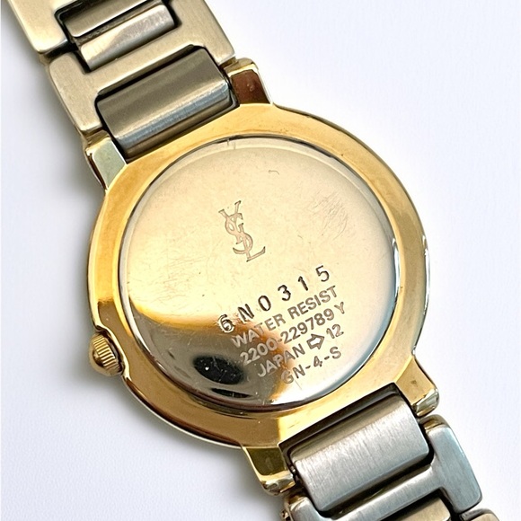 Yves Saint Laurent Two-Tone Gold and Silver Bracelet Watch - Picture 11 of 17